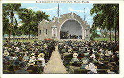 Band Concert In Royal Palm Park Postcard