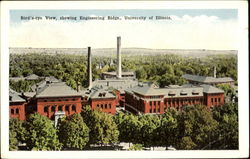 Bird's Eye View Showing Engineering Bldgs University Of Illinois Postcard