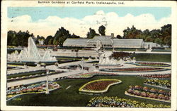 Sunken Gardens, Garfield Park Indianapolis, IN Postcard Postcard