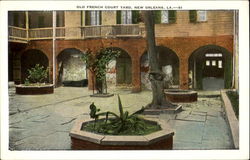 Old French Court Yard Postcard