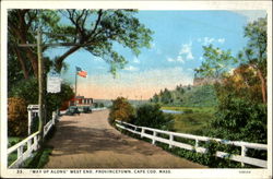 Way Up Along West End, Cape Cod Postcard