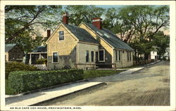 An Old Cape Cod House Provincetown, MA Postcard Postcard
