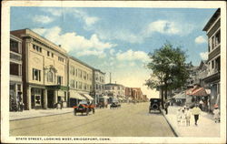 State Street Looking West Bridgeport, CT Postcard Postcard