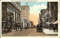 View Of Main Street Bridgeport, CT Postcard Postcard