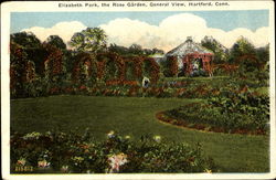 Elizabeth Park The Rose Garden Hartford, CT Postcard Postcard