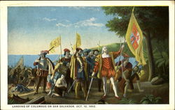 Landing Of Columbus Postcard