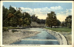 Cliffs And Bridges, Brookside Park Postcard