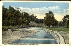 Cliffs And Bridges, Brookside Park Cleveland, OH Postcard Postcard