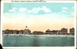 The Beach Eastern Section Sound View, CT Postcard Postcard