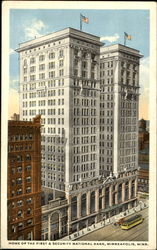 Home Of The First & Security National Bank Minneapolis, MN Postcard Postcard