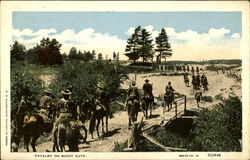 Cavalry On Scout Duty Postcard