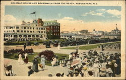 Coleman House And Boardwalk From The Beach Postcard