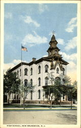 High School New Brunswick, NJ Postcard Postcard