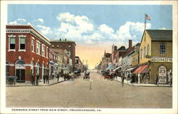 Commerce Street, Main Street Fredericksburg, VA Postcard Postcard
