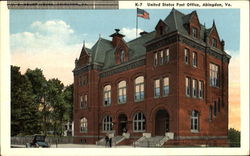 United States Post Office Abingdon, VA Postcard Postcard