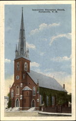 Immaculate Conception Church Portsmouth, NH Postcard Postcard