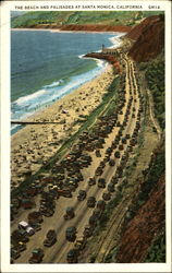 The Beach And Palisades Santa Monica, CA Postcard Postcard