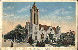 First Baptist Church, St. Charles Ave Postcard