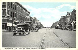 Washington Street Junction City, KS Postcard Postcard