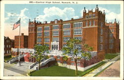 Central High School Newark, NJ Postcard Postcard