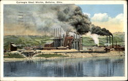 Carnegie Steel Works Bellaire, OH Postcard Postcard