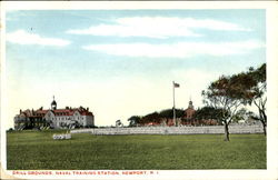 Drill Grounds, Naval Training Station Newport, RI Postcard Postcard