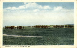 Drilling At Fort Ethan Allen Essex, VT Postcard Postcard