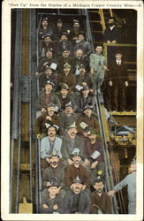 Just Up Michigan Mining Postcard Postcard