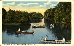 Canoeing On The Pawtuxet River Postcard