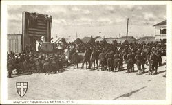 Military Field Mass At The K. Of C Postcard