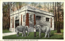Elephant House At The Zoo, Overton Park Postcard
