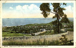 Bird's Eye View From The Riviera Santa Barbara, CA Postcard Postcard