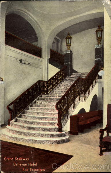 Grand Stairway Bellevue Hotel San Francisco California