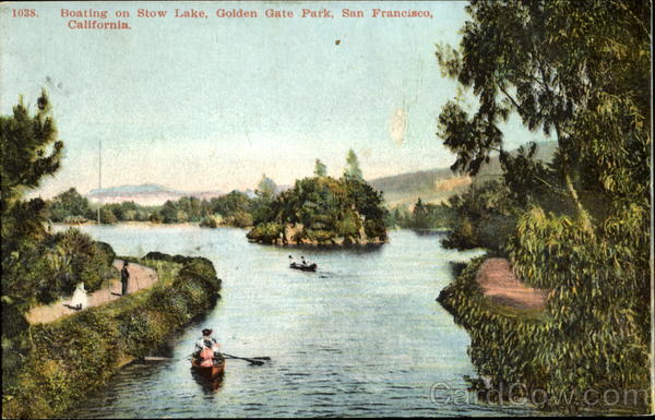 Boating On Stow Lake, Golden Gate Park San Francisco California
