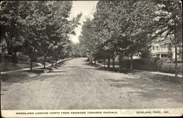 Woodlawn Looking North From Kenwood Towards Oakdale Roland Park Maryland