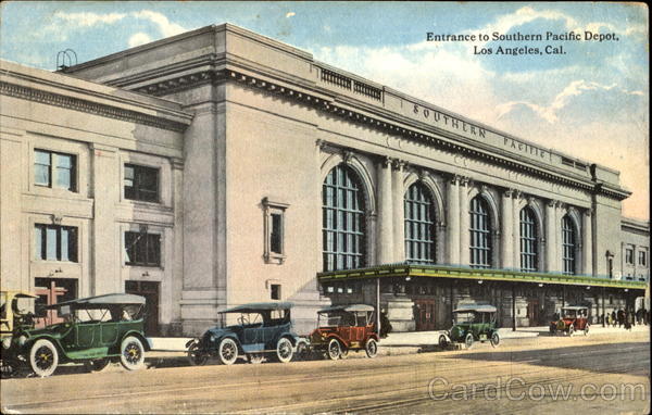 Entrance To Southern Pacific Depot Los Angeles California