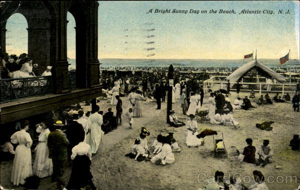 A Bright Sunny Day On The Beach Atlantic City New Jersey