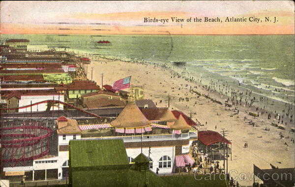 Birds-Eye View Of The Beach Atlantic City New Jersey