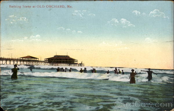 Bathing Scene At Old Orchard Old Orchard Beach Maine