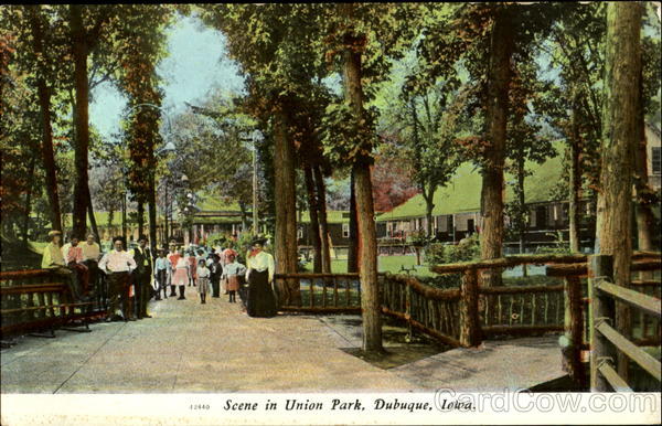 Scene In Union Park Dubuque Iowa