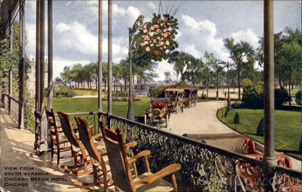 View From South Veranda Chicago Beach Hotel Illinois