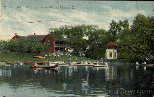 Boat Landing At Pine Grove, State Mills Akron Ohio