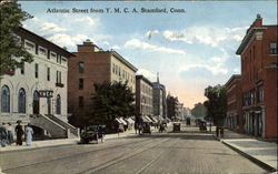 Atlantic Street From Y. M. C. A Stamford, CT Postcard Postcard