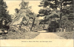 Entrance To Dean's Mill Park Stonington, CT Postcard Postcard