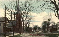 Main Street Looking West Postcard