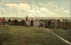 East From Walnut Hill New Britain, CT Postcard 