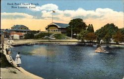 Duck Pond, Ocean Beach Postcard