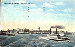 San Francisco's Sky Line From The Bay Postcard