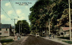 Main Street Looking West Postcard