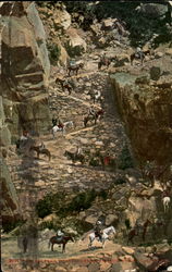 Zig Zag Trail To Nevada Falls Postcard